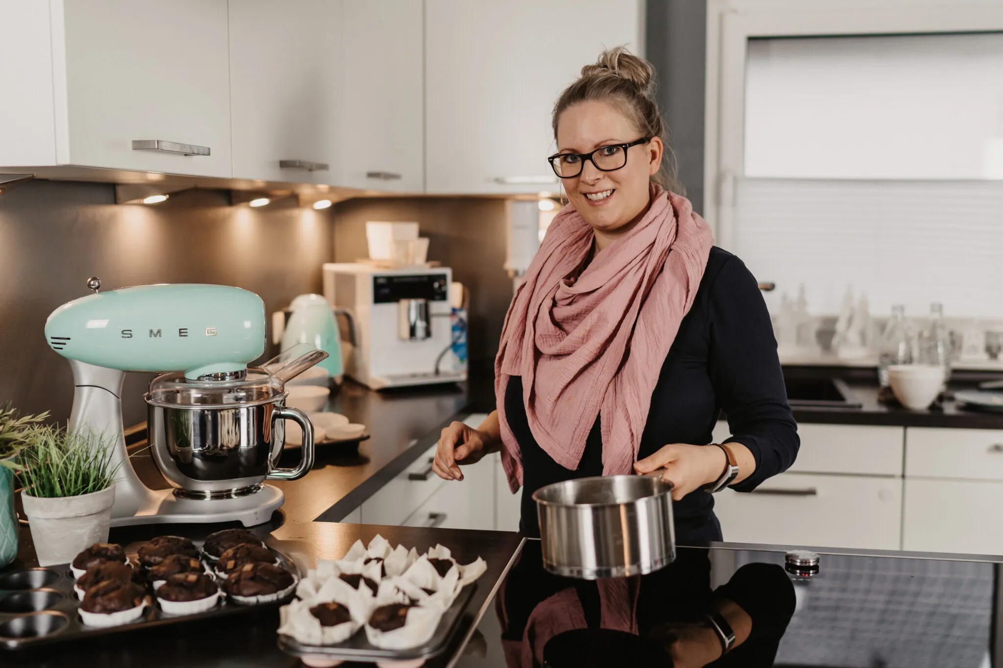 Malene in the kitchen.